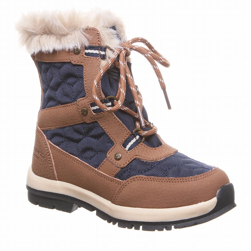 Bearpaw Marina Ankle Boots UK - Women's Boots Brown/Navy ||OXVNGU-805||